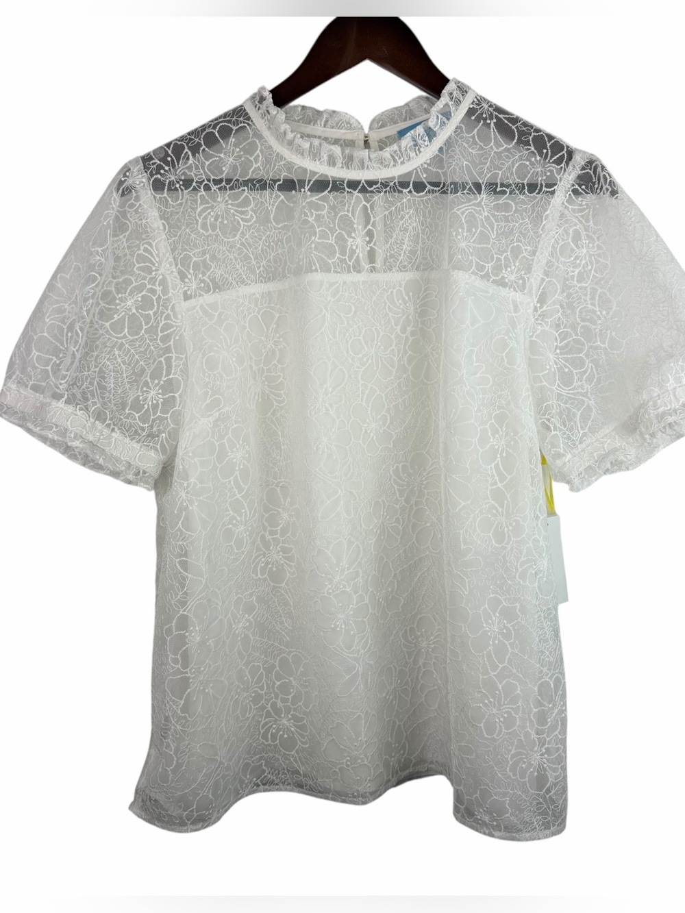 CeCe | Ivory Garden Romance Lace Blouse New
